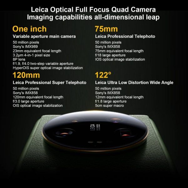 Quad Leica Back Cameras, In-screen Fingerprint Identification, 5000mAh Battery, 6.73 inch 2K OLED MIUI 14 Qualcomm Snapdragon 8 Gen2 Octa Core 4nm up to 3.19GHz, Network: 5G, NFC, Wireless Charging Function, 16GB+1TB For Discount