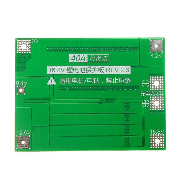 4S 40A Li-ion Lithium Battery 18650 Charger PCB BMS Protection Board with Balance For Drill Motor 14.8V 16.8V Lipo Cell Module Online Sale