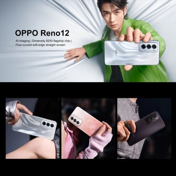 OPPO Reno12 AI Phone, 12GB+256GB, Screen Fingerprint, 6.7 inch ColorOS 14.1 Dimensity 8250 Octa Core up to 3.1GHz, NFC, OTG, Network: 5G Supply