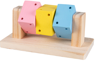 WOODEN SPINNING CUBES MULTICOLOUR Discount